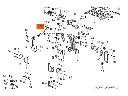 SPRĘŻYNA SIŁOWNIK MASKI DEUTZ-FAHR 0.019.9285.0 