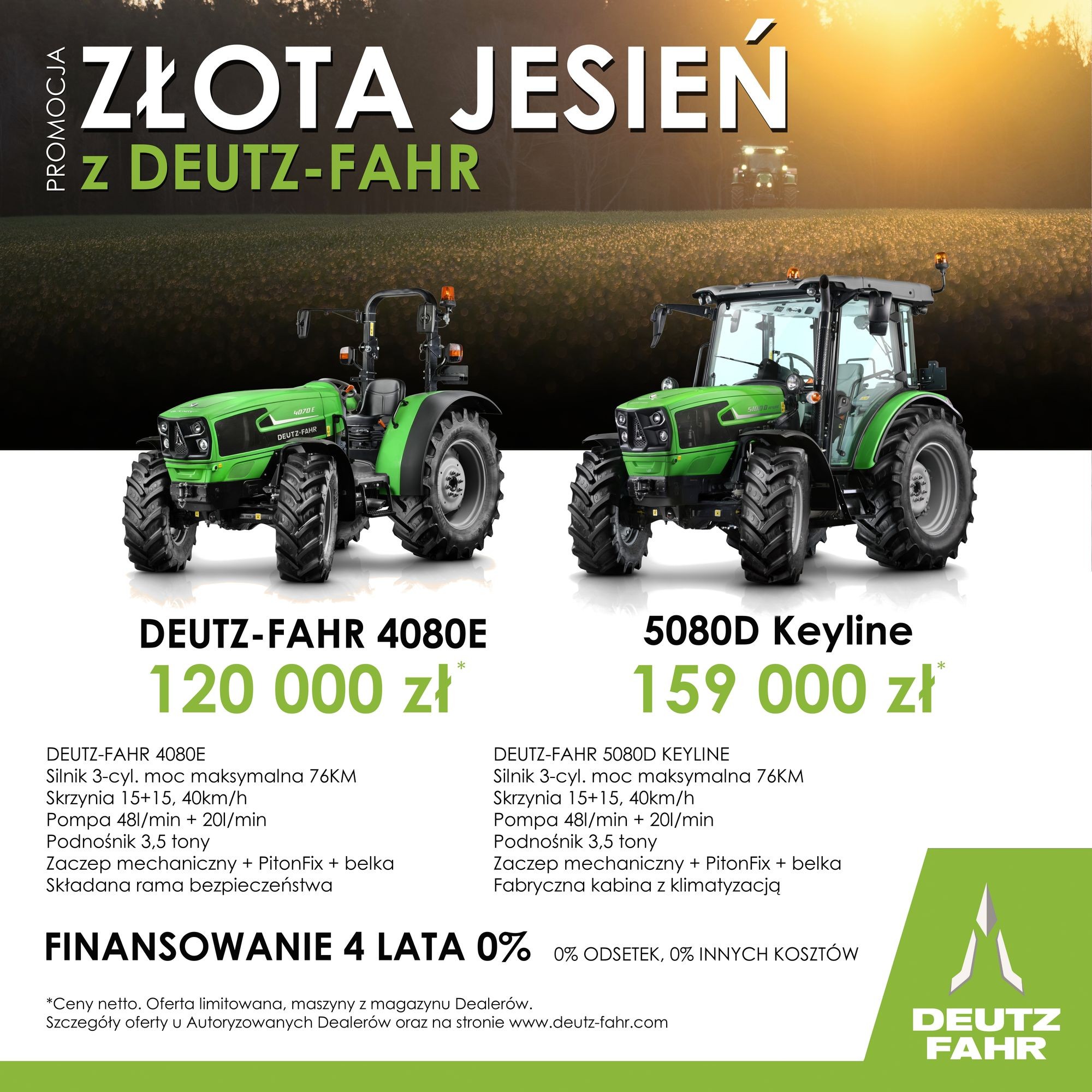 DEUTZ-FAHR 4080E ORAZ 5080D Keyline W JESIENNEJ PROMOCJI!