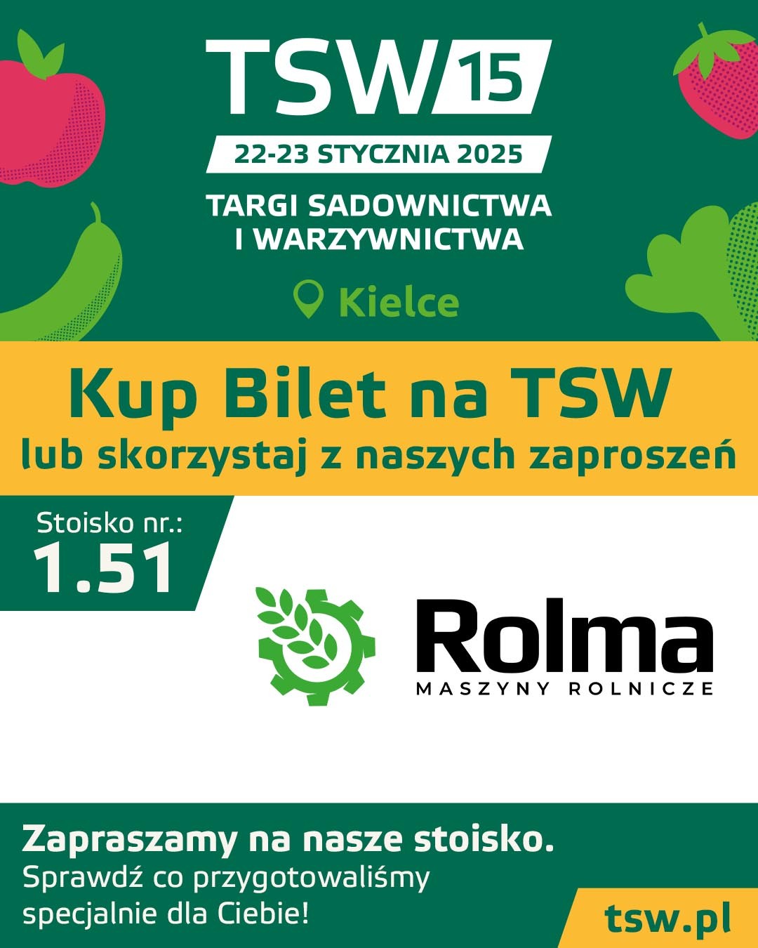 ROLMA ZAPRASZA NA TARGI TSW 2025!